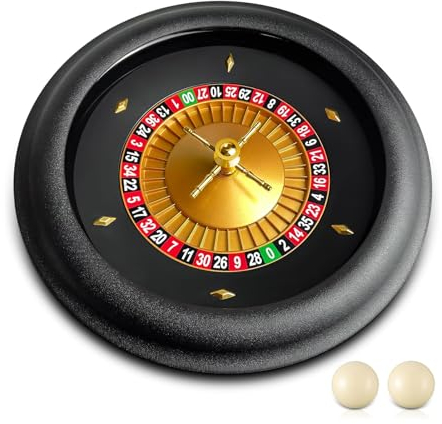 NSSXSN Professionelles 10-Zoll-Abs-Rouletterad-Set, Roulette-Set in Casino-Qualität mit 2 Roulette-Kugeln für den nächtlichen Einsatz zu Hause