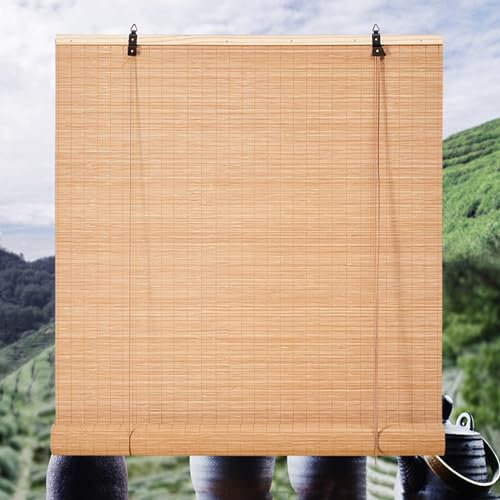 X1NGFU Tenda A Rullo in bambù Naturale,Tapparella Avvolgibile per Finestre,Veneziane Avvolgibile in bambù,Cortina di BAMB per Interno/Esterno,Personalizzabili,Larghezza X Altezza (80cm x 170cm)
