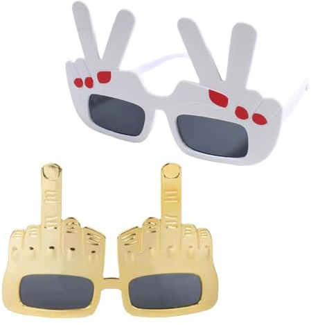 Pack De 2 Gafas De Gestos, Gafas De Sol Divertidas, Gafas De Sol Divertidas, Gafas De Fiesta Creativas Divertidas, Fútbol, ​​Gafas De Sol Para Niños