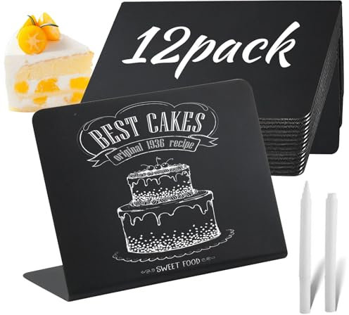 Mini tableau noir 12 pièces, stylo type L, numéros de tables, buffet, panneaux de mariage fête restaurant