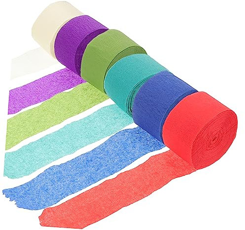 GAROZATION 7rollen Krepppapier Streamer Verschiedenen Farben Dekoration Für Partys Hochzeiten Geburtstagsfeiern Shower Hochwertige Leicht Zu Formende Bastelmaterialien Für Kreative