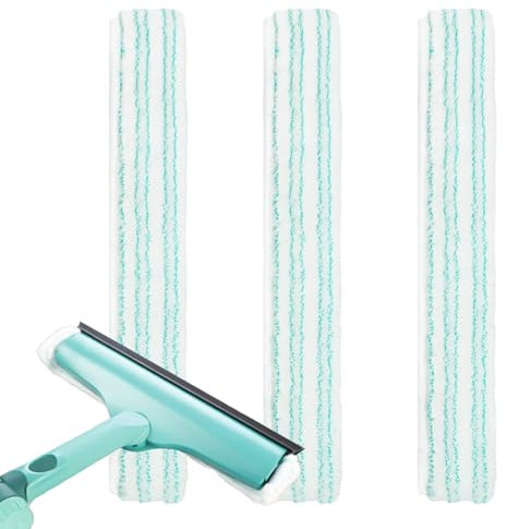 WangChaoJiu Pack of 3 Window Wiper Replacement Pads for Leifheit Window Wiper Window & Frame Cleaner L, 32 cm x 6.5 cm, Squeegee Pad, Squeegee