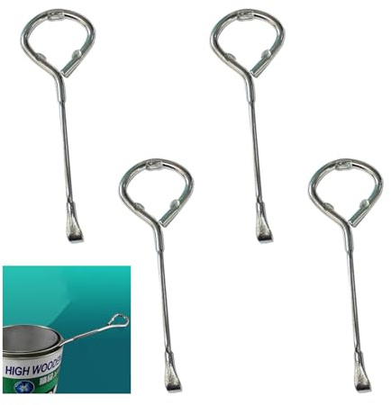 BRIOTA 4 abrelatas de latas, herramienta de abridor de latas de pintura y botellas, abridor de latas de acero multiusos, abrelatas manual, abridor de tapas para tarros y botellas, fácil apertura de