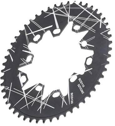 Kelisdi 110/130BCD Ovales Kettenblatt Hochfeste Aluminiumlegierung 52T/54T/56T/58T/60T Schmales breites Kettenblatt für Rennrad Klapprad