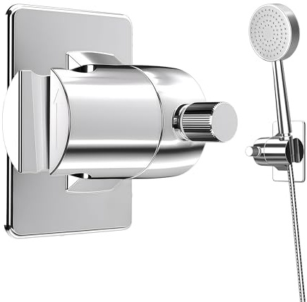 Kezidhp Duschkopfhalterung Ohne Bohren, 360° Drehbar Brausehalter, Verstellbarer Duschhalterung, Halterung Duschkopf, Handbrause Halterung, Duschhalterung für Duschkopf