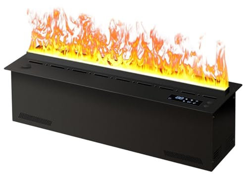 camino ad atomizzazione,Camino a Vapore Acqueo,con Fiamma Atomizzatrice 3D,colore fiamma realistico,Controllo Touch/Telecomando,Pannello Superiore Ultra Sottile da 3mm,150cm/59.06in