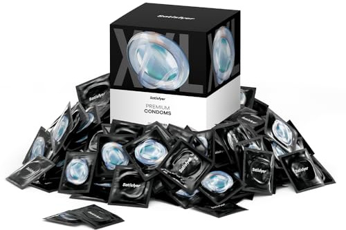 Satisfyer Kondome Männer XXL | 100 Stück | 64 mm | Gefühlsecht & dünn mit befeuchteter Oberfläche | mit Reservoir | geprüft & zuverlässig | Hautfreundlich & geruchsneutral