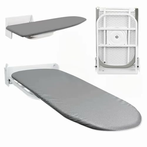 Bügelbrett Wandmontage Klappbar, Faltbare Bügelbrett für kleine Räume | 180° Drehbar Platzsparende Bügelbretter, mit Hitzebeständigem Bezug