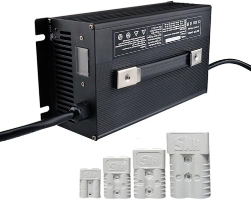 WLEJSL Chargeurs Batterie Intelligents Haute Puissance, Chargeur de Batterie Chariot Élévateur 24 V 40 A Prise Anderson 50 A/120 A/175 A/350 A Transpalette Électrique Entièrement,A2,50A