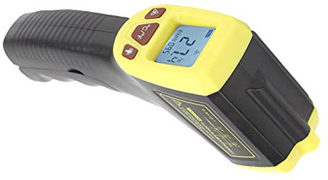 Fafeicy GM320S Infrared Thermometer Gun -50℃ to 600℃ with Pointer LCD Display for Industrial HVAC Automotive Kitchen Temperature Measurement (Yellow)
