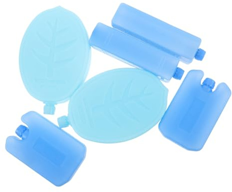 Kisangel 6pcs Reusable Ice Pack Cooler Bricks for Air Cooling Fans and Food Shipping Rapid Cooling Cold Packs for Lunch Boxes and Outdoor Camping Sustainable Freezer Blocks for Summer Use