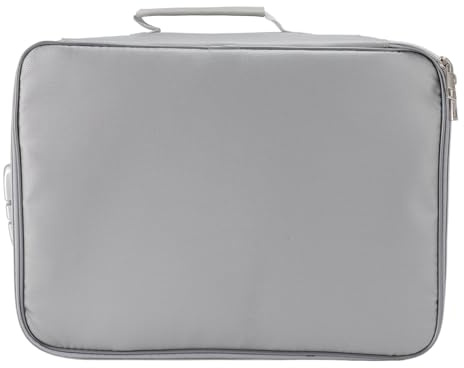 QWUUYEC Dossier Rangement Documents Boîte Ignifuge Étanche 36x27x15cm avec Cadenas - Protection Contre Feu et Eau, Portable pour Maison et Voyage