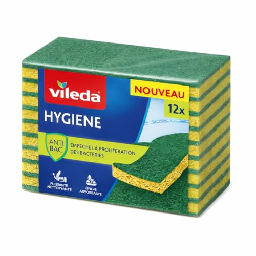 Vileda Spugna Hygiene Super Assorbente Confezione da 12 Unità
