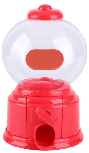 Mini distributore di gomme da masticare, distributore portatile di caramelle per bambini, distributore di gomme da masticare in plastica per bomboniere per feste all'asilo (Rosso)