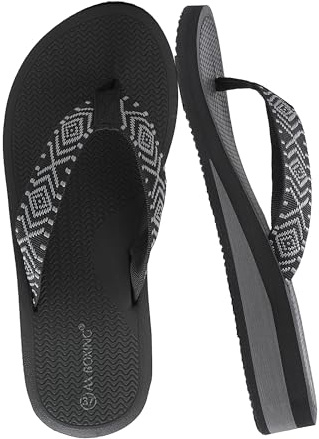 AX BOXING Tongs Femme Compensées Plateforme – Support Arche Confort, Sandales Plage Intérieur Extérieur EU 36-41