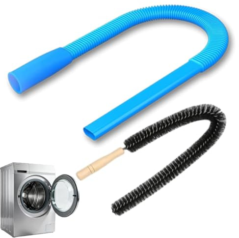 Universal Dryer Lint Vacuum Attachment, 2 Pieces Dryer Vent Cleaner Kit, Includes Flexible Lint Brush Cleaner, Compatible with Most Vacuum Cleaners, for Quick Lint Removal