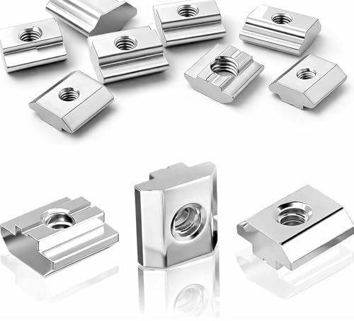 50 Stück Nutensteine M5 T Nut Schiene Aluprofil Set, T-Schiebemuttern Für 20-Serie Aluprofil Extrusionsschlitz Und Führungsschiene, Hochwertiger Kohlenstoffstahl Mit Europäischer Norm EN, Vielseitig F