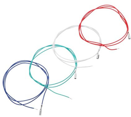 OSOLADY Cable de Cabezal para Tocadiscos 4 Unidades Colores, Cable de Pieza del Plato Giratorio para Reemplazo y Reparación, Accesorio para Fonógrafo en Hogar y Bar