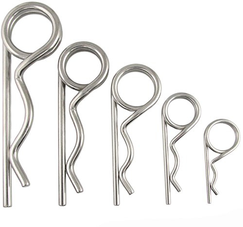 Federstecker doppelt 4,5 x 97 mm - (5 Stück) - Stecker / Splint - aus Edelstahl A4 | BOOTSTEILE BRAUER®