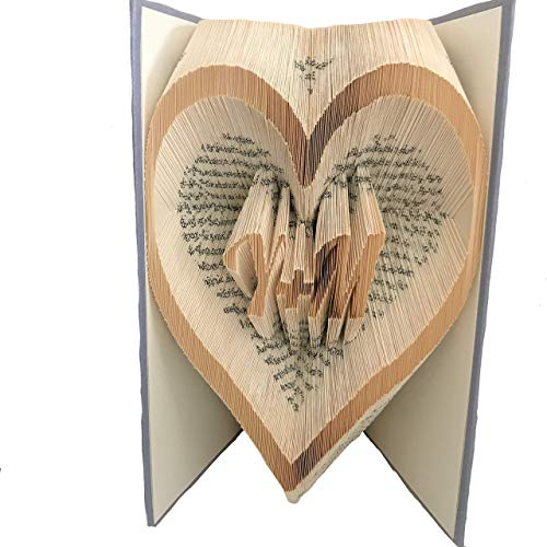 Gefaltetes Buch – Herz mit Initialen