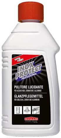 Hygan Unyrain Glanzpflegemittel für Edelstahl, Chrom und Aluminiumoberflächen
