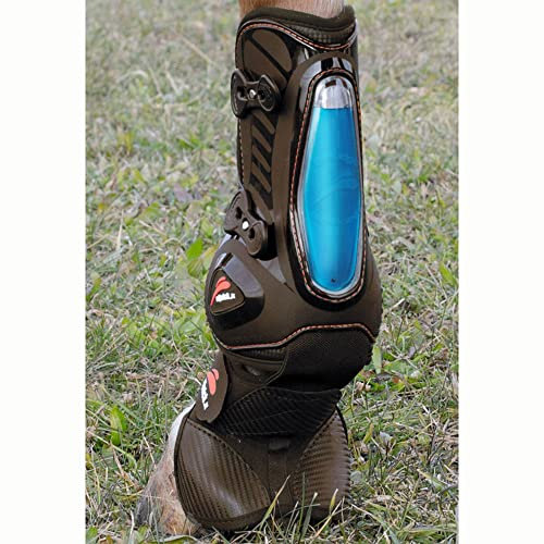 EQUICK Gamasche eShock Overreach Fluffy Fell No Kill Kunstfell, Größe L, Farbe Brown
