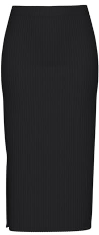 Pieces Mujer Pckylie MW Midi Skirt Noos Falda Not Applicable, Black, XS