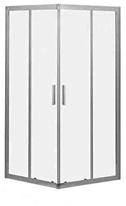IDRO BRIC Idrobric - Box Doccia 90 x 70 cm (87,5-89,5 x 67,5-69,5 cm) h. 1,90 Cromato Trasparente 6 mm con Sistema