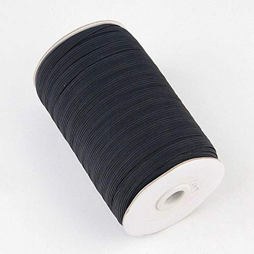 10M / Lote Bandas elásticas 3 mm 6 mm 8 mm 10 mm 12 mm Ancho Cinta de Goma elástica para Pantalones Ropa Accesorios de Costura de Bricolaje , Negro, 6 mm