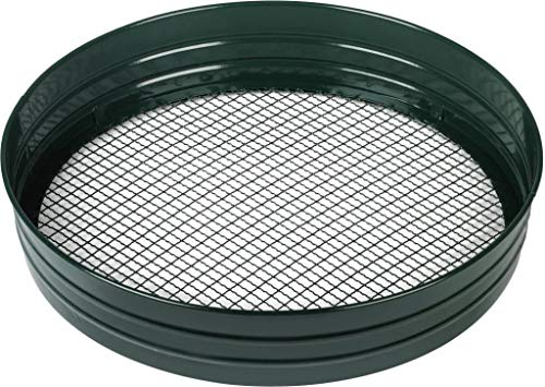 Muddy Hands Steel Garden Riddle Compost Soil Mesh Sift Sieve (3/8 Riddle)