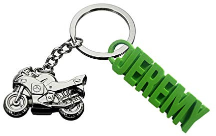 Publisit Porte-Clés Moto Personnalisé avec Votre Prénom, Moto en Métal, Porte Clé pour Homme et Femme, Motard, Biker