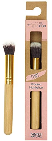 FEEL NATURAL - Pinceau maquillage - HIGHLIGHTER - teint - bambou naturel - Fibres ultra douces