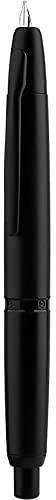 erofa Majohn A1 Press Füllfederhalter, einziehbarer Füllfederhalter mit extra feiner Spitze aus mattschwarzem Metall und Konverter zum Schreiben