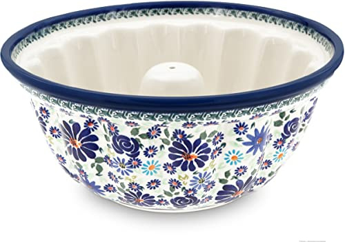 Bunzlauer keramik Original 2 Liter Kuchen Rührkuchen Gugelhupf Backform Ø27 cm H12 cm im Dekor DU126