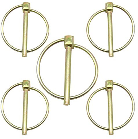 CEEYSEE 5Pezzi Copiglia a Scatto Spine Perni di Collegamento Ø5x45mm Perno a Sfera Girevole Perno di Sicurezza per Auto, Rimorchi, Fuoristrada,Camion, Falciatrici, Trattori (Ø5mm x 45mm)