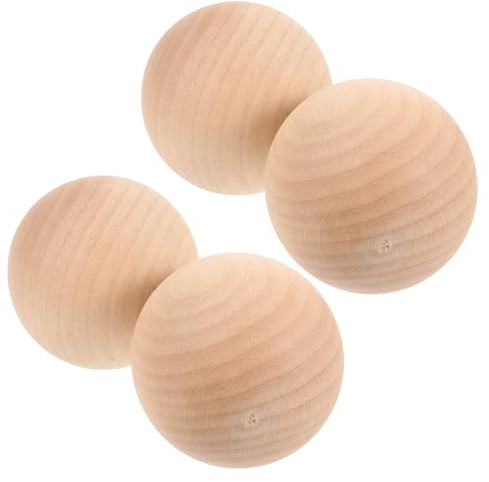 Toddmomy 4stücke Boccia Kugeln Für Junge Mädchen Holz Gras Rollende Boccia Spiel Für Garten Outdoor Sport