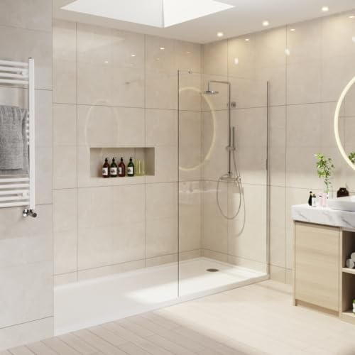 NRG 1000 x 1950mm Wetroom Screen Wet Room Shower Enclosure Screen Panel 8mm Easy Clean Glass