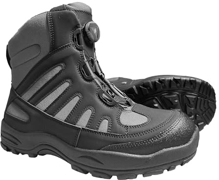 8 Fans Wading Boots for Men&Women Anti-Slip Rubber Sole with Rotating buckle Lacing System for Fishing (Black,M10)