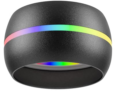 ledscom.de Plafón/portalámpara FUNT, negro mate, 90mm Ø Bombillas RGB blanco cálido - blanco frío (2900-6200)
