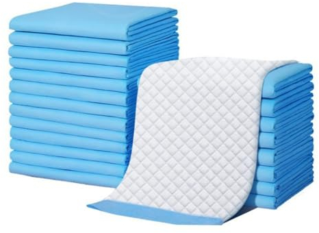 Pasdrucn Hunde Toilettenmatten Set 100, 45x35cm Einweg-Inkontinenzeinlagen, Design mit schnell trocknender Oberfläche für Haustiere - Hundezubehör Zuhause und Unterwegs
