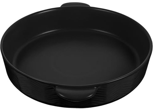 PRETYZOOM Teglia da Forno in Ceramica Teglia per Torta Teglia da Forno Liscia Antiaderente per Pollo Pizza Pasta Piatto da Portata Quotidiano