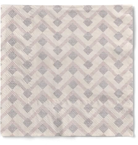 Mank Serviette Oskar 33 x 33 cm, 100 Stück, 3-lagige Papierservietten für Kaffee und Kuchen, Papier Einweg Servietten aus hochwertihem Tissue, moderne Motive (Braun)