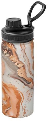 Kfjghhl Insulated Stainless Rose Gold Marble Steel Water Bottle For Sport Gym Travel Leak Camping Hiking Hydration