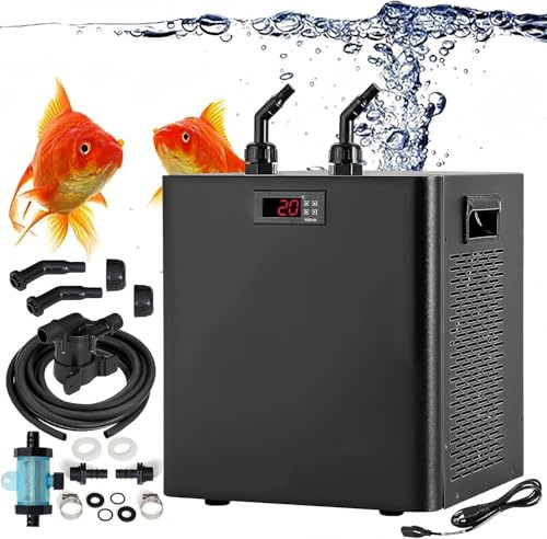 WANGYYDS Enfriador De Acuario De 42 a 264 Galones Enfriador De Acuario De Enfriador De Pecera Enfriador De Agua Hidropónico con Refrigeración Silenciosa Refrigeración,ForFishTank+Bathtub-160L/42Gal