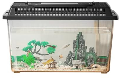 Terrarium Für Reptilien | Futterbox Für Echsen, Vogelspinnen & Terrarientiere - Terrarien-Aufzuchtbehälter Mit Tragegriff Für Schnecken, Insekten Und Kleintiere Drinnen & Draußen