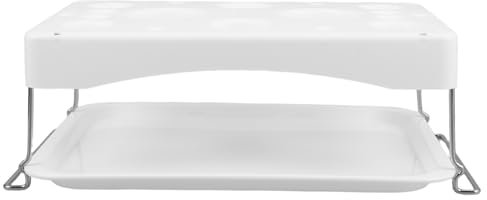 ELAYARD Soporte Para Bolsas De Pastelería Con Bandeja Organizador Para Decoración De Pasteles y Suministros De Repostería Color Crema Almacenamiento