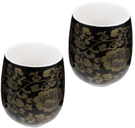 LABRIMP 2pièces Tasse à Thé Japonaise Décorative Céramique Pour Thé Et Pour Infuser Facilement Le