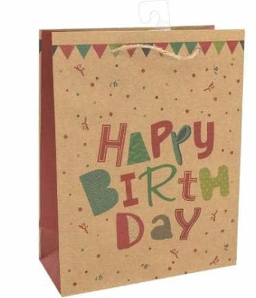 Geschenktasche Happy Birthday 18x23x8cm (1 piece)