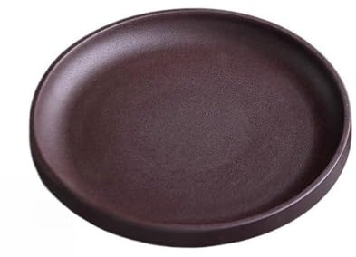 GLigeT Base Sottovaso for Piante da Appartamento, Piccolo sottovaso Rotondo in Ceramica Viola for Soggiorno e Balcone Riutilizzabile(Piccolo)