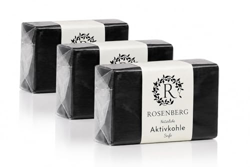 Handgemachte Aktivkohle Seife | Duschseife für Gesicht und Körper | naturbasierte Inhaltsstoffe & pflanzliche Öle | porentiefe Reinigung | vegan und pflegend (3)